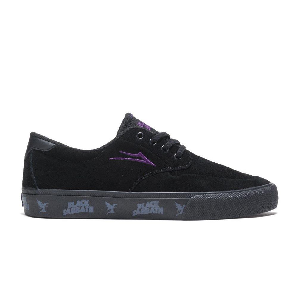 LaKai Riley 3 Black/Purple Skate Shoes Womens | Australia VC2-9884